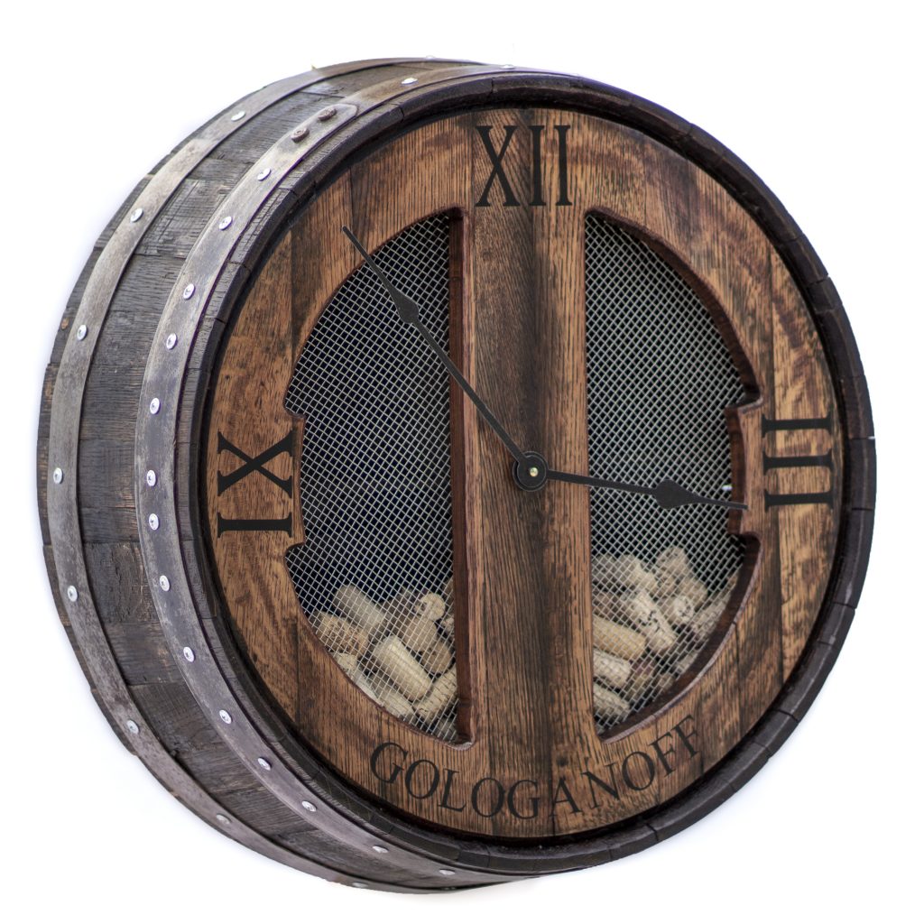 Barrel End Cork Holder Wall Clock with Staves O'Floinn Decor